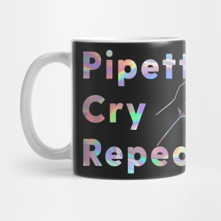 PCR Pipette Cry Repeat Holographic Mug